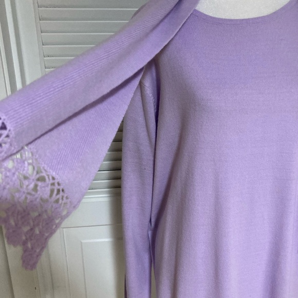 NWT Sag Harbor Shade of Lavender Sweater With Detachable Scarf Size XL - Picture 8 of 13